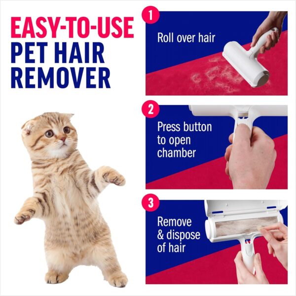 71sbn4P9lKL._SL1500_.jpg Portable Pet Hair Remover Roller for Dogs & Cats – Reusable Fur Remover Brush for Furniture, Clothes, Sofas, Car Seats & Beds | Easy-to-Clean, Eco-Friendly, No Sticky Tapes Needed (Roller)