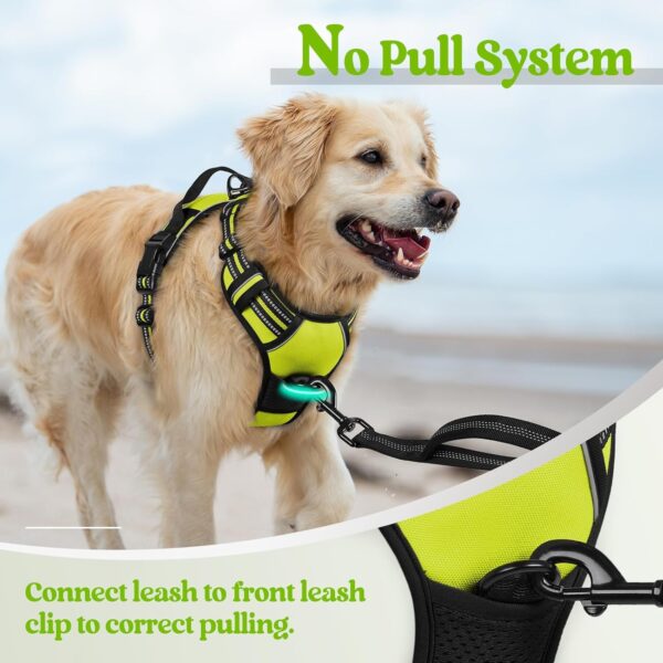 Premium Reflective Dog Vest Harness| Soft Breathable| Padded Handle| Adjustable Straps & Luxury Buckle | Soft Padded Mesh | No Pull | No-Choke | Chest 28-35 inch | All Giant Breeds 35-60 Kg
