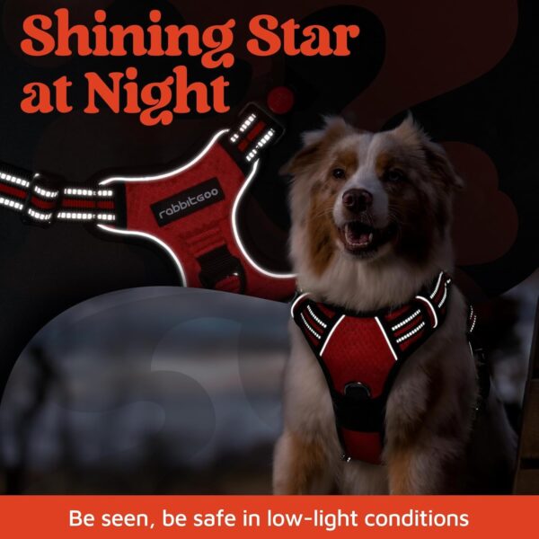 Premium Reflective Dog Vest Harness| Soft Breathable| Padded Handle| Adjustable Straps & Luxury Buckle| No-Choke with Free Designer Leash-19mm| Chest (13-22 inch) All Small Breeds 4-13 Kg