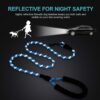 Petology Dog Leash 5FT Long, ½ Inch Thick Reflective Heavy Duty Rope with Anti-Slip Padded Handle for Small & Medium Dogs Blue