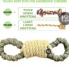 The Pets Company Natural Loop Tug Dog Rope Toy for Aggressive Chewers, Dental Tug Dog Toy with Thick Knots for Large Dog Breeds