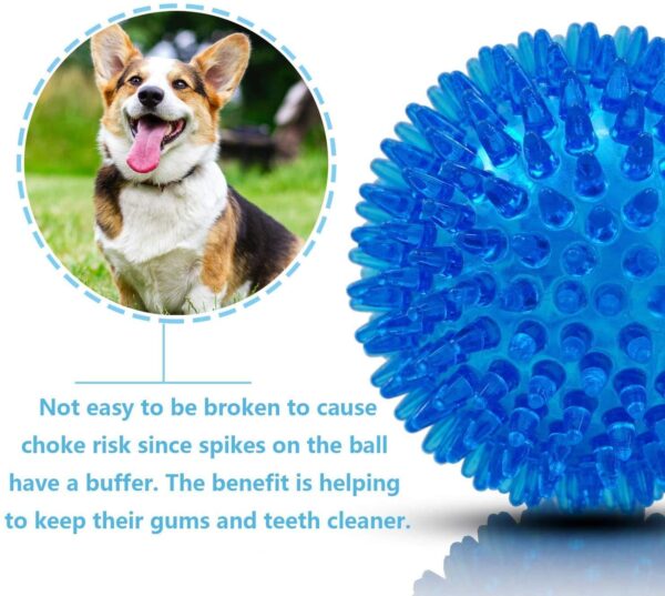 PremiumAV Spike Bouncy & Squeaky TPR Rubber Ball – Durable Dog & Cat Chew Toy for Teeth Cleaning, Interactive Dental Health Toy, Stress Relief and Fetch
