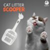 PET WORLD Cat Litter Scooper| Small Scoop Size | Easy and Convenient to Use | for Quick & Hygienic Waste Removal | Effortless Clean-Up| Highly Durable Cat Poop Scooper | White |