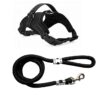 PSK PET MART Dog Belt Combo of Padded & Printed Dog Body Harness Adjustable Neck Strip 23-32 inch & Chest Strip 27-38 inch with Black Lead Specially for Large Breed Dog Harness Leash