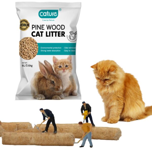 cature Care by Nature Pine Wood Cat Litter | Environmental Protection | Odor Elimination | Strong Water Absorption | Easy to Clean for Multiple Cats (7.2 Kg Total) (2 Packs of 3.6Kg)