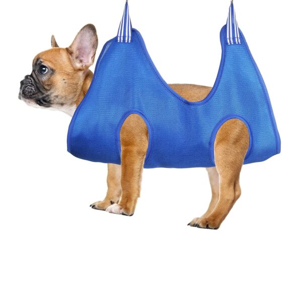 Glaceon Polyester Pet Grooming Hammock Harness with S-Hook Dogs Cats Grooming Sling Restraint Bag Helper, Breathable Dog Nail Clip Bag for Grooming, Bathing, Nail Cutting, Ear, Eye Care, Multi
