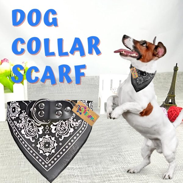 Western Era Stylish Dog Collar Scarf – Adjustable, Comfortable Pet Accessory for Puppy, Kitten, Trendy Bandana, Soft Fabric, Perfect, Special Occasions, Washable, Small Breed (Black)