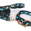 PSK PET MART Dog Collar and Leash Set Puppy Printed, Adjustable Nylon Collar with Leash for Cat and Small Dogs, Quick Release and Breathable Collar Set for Puppies, Dog & Cat 10 MM (Black)