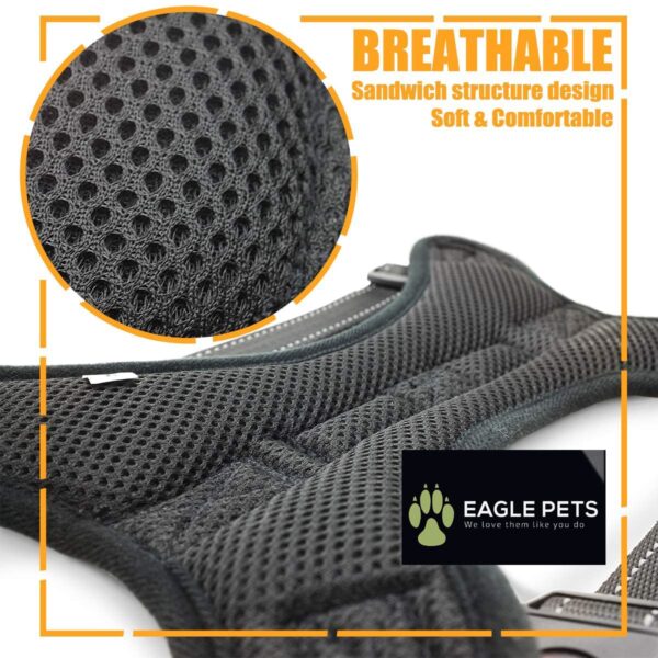 No- Pull Dog Harness, Adjustable Reflective Harness for Dogs,Easy Control Handle, No Choke. Best for 6-10kg Dogs. (RED, Small)