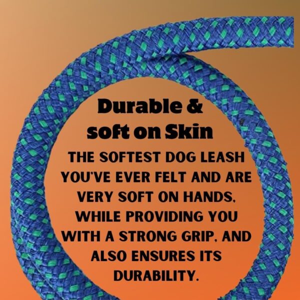 Sage Square Strong Dog Rope Leash | Durable Heavy Duty Comfortable Nylon Leash | Walking Leads with Strong Hook | for Large Dogs | Pack of 1 (Color May Vary) (9 MM)