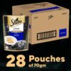 71whqPnEKYL._SL1500_.jpg Sheba Fine Premium Adult (1+ Years) Wet Cat Food, Chicken Premium Loaf, 70 g Pouch (Pack of 28), High-moisture gravy cat food for healthy hydration