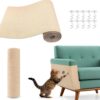PANCA Cat Scratch Pad Mat for Wall, Sofa & Furniture Protection | 30x100cm Adhesive Cuttable Cat Scratcher Mat | Durable Sisal Texture Pad for Cats & Kittens – Prevents Scratching on Couch & Floor