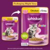 71xIulrfWXL._SL1200_.jpg Whiskas Junior Kitten (2-12 Months) Wet Cat Food, Chicken in Gravy, 80 g (Pack of 14), Hydrating Food Made With Real Chicken, 100% Complete & Balanced Nutrition for Kittens