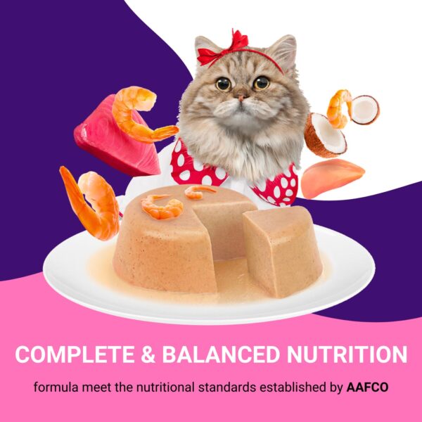 PETS EMPIRE Moochie Cat Pate with Prawn (85g X 6) Tasty Wet Cat Food, No Artificial Flavours Cats Food with Prawn & Taurines, Non-Vegetarian Cat Foods Pouch for Adult Cats