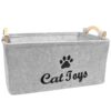 Toy Storage Basket, Toy Baskets for Storage, Large Folding Cat Toy Storage Basket, Toy Baskets for Storage, Large Folding Cat Toy Box Felt Pet Basket Felt Pet Toys Bin Perfect for Organizing Blankets and Food