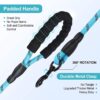 Petology Dog Leash 5FT Long, ½ Inch Thick Reflective Heavy Duty Rope with Anti-Slip Padded Handle for Small & Medium Dogs Blue