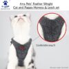 A+a Pets' Feather Weight Cat and Dog Harness & Leash Set – Escape Proof, Adjustable, No Pull, Soft Padded Vest for Persian Cats, Kittens, Small Dogs (Green, L)