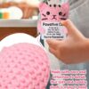 Crochet Toys, Crochet Gifts for Women, Handmade Pink Cat Figurine, Emotional Support Gift for Personal Milestones, Office Desk Decor, Stress Relief Companion