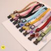 YellowCult Fancy & Comfortable Pet Collars for Cats, Puppies, Small Dogs, Fat Rabbits with Adjustable Size, Bell, Resin Heart & Buckle Safety Lock-[Suede Leather] - [Red]