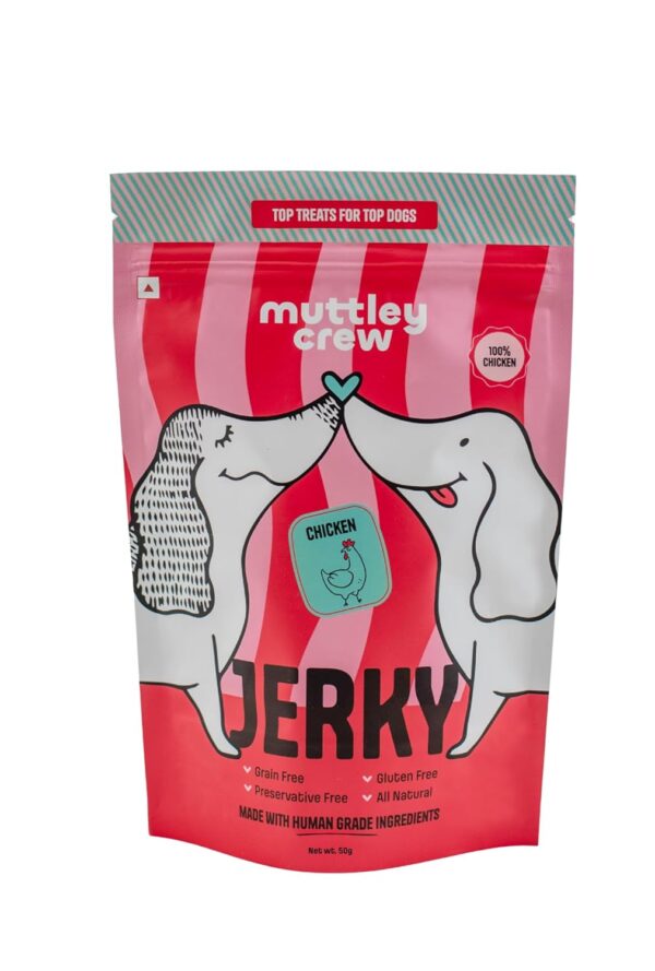 Muttley Crew Dog Jerky Lean Chicken Meat | Healthy Adult Muttley Crew Dog Jerky Lean Chicken Meat | Healthy Adult Dog Treats for Easy Digestion | All Natural | Grain-Free | Gluten-Free | No Preservatives | No Artificial Flavour (50 Grams)