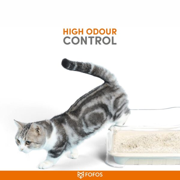 Barkbutler x FOFOS Tofu & Crushed Bentonite, Cat Litter Sand | 2.5kgs/6L | Flushable tofu cat Litter | High Odour Control | 99% dust-Free | Ultra Absorption & Clumping Litter Sand for Cat | White