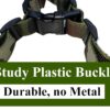 RvPaws 1.25 Inch Width Dog Army Print Adjustable Harness and Leash for Maxi and Large Breed Dog Body Harness Military Design Heavy Hook (X- Large)