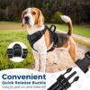 Funfox Dog Harness Medium Sized Dog, No Pull Dog Vest Adjustable, Comfortable Breathable Material Reflective Strips with Metal Clip for Control Easy Walking for Medium Breed Dogs Black