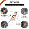 810AbGYh9gL._SL1500_.jpg Comfort Adjustable Dog Harness with Free Carry Bag, Padded Leash & Poop Bag Holder, Size L, Classic Black, Soft Padded Chest & Back, No-Pull Design, Safety Buckles, Reflective Trim