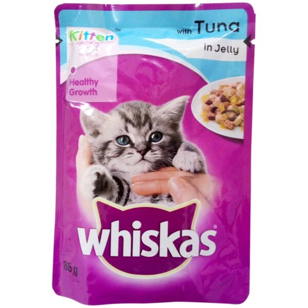 whiskas Wet Meal Kitten Cat Food - Tuna in Jelly, 85G Pouch, 1 Count