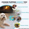 Foodie Puppies Natural Latex Rubber Squeaky (Blue Doggy) Dog Toy | Small to Medium Dogs & Puppy | Durable, Animal Design, Fetch & Chew Safe Play Toy | Reduce Separation Anxiety
