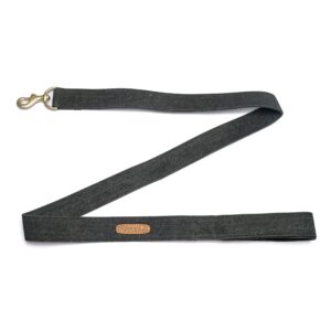 PetWale Dog Leash with Padded Handle | Suited for Walking, Running, Training & More | Black Denim Fabric | Easy to Clean & Maintain | Durable & Sturdy | L: 5 feet, W: 1.5 inches