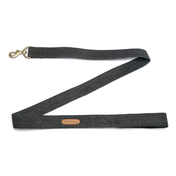 PetWale Dog Leash with Padded Handle | Suited for Walking, Running, Training & More | Black Denim Fabric | Easy to Clean & Maintain | Durable & Sturdy | L: 5 feet, W: 1.5 inches