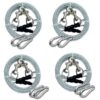 6Feet x 4pc DUBIDU Venyl Covered Heavy Duty Tie Out 6Feet x 4pc DUBIDU Venyl Covered Heavy Duty Tie Out Cable for Dogs - Tangle-Free & Weather Resistant +7mm 2Carabiner
