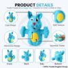Foodie Puppies Natural Latex Rubber Squeaky (Blue Doggy) Dog Toy | Small to Medium Dogs & Puppy | Durable, Animal Design, Fetch & Chew Safe Play Toy | Reduce Separation Anxiety
