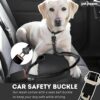 817CDc7Zk6L._SL1500_.jpg 5-in-1 Dog Leash - 6 ft Heavy Duty Shock Absorbing Bungee Dog Leash || Highly Reflective Belt with Traffic Handle || Military Grade Metal Clip || Car Seatbelt Buckle (Black)