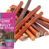 Organic Dried Bully Chew Thick Sticks 100% Natural Protein Rich Organic Dried Bully Chew Thick Sticks 100% Natural Protein Rich Dog Treat, Long Lasting Single Ingredient, Rawhide Free, Dog Food for Small, Medium and Adult Dogs (Bully Sticks)