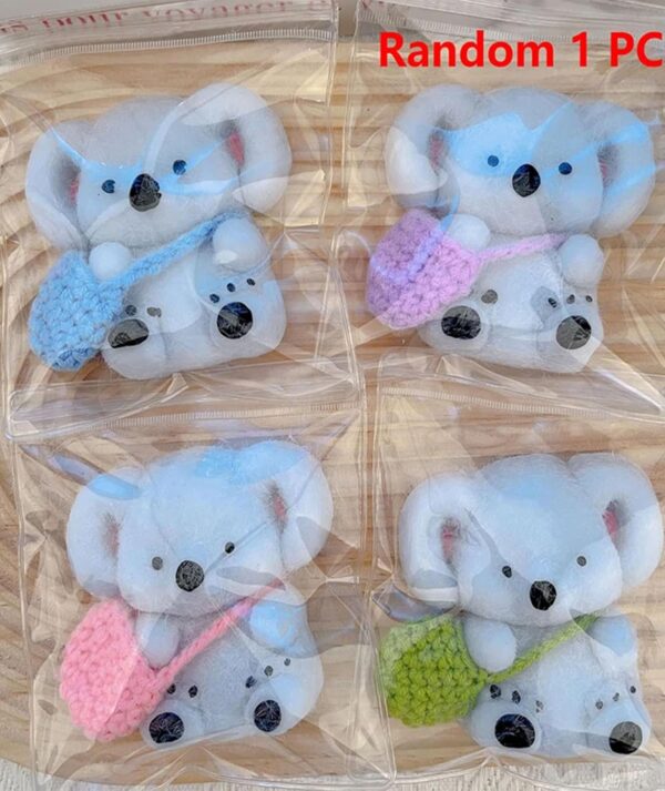 Taba Squishy, Squishy Toys, Squishy Ball Cute Toys Squeeze Rebound Sensory Toy Funny Novelty Cute Animals Fidget Toy for Boys Girls Birthday Party Gifts (Koala Backpack Color Random)