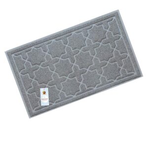 Foodie Puppies Cat Litter Box Mat Non-Slip Floor Mat - (Floral Litter Mat) (60x90cm), Soft Durable Multiple Trapping Litter Food Mat, Water Resistant, Phthalate Free, Urine-Resistant, Scatter Control