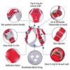 HANK Dog Harness | 3M Reflective | Strong Metal Hook | Dog Chest Belt for Large Dogs | No Pull Harness for Walking, Training (Red - Grey - L (23-35Kg)