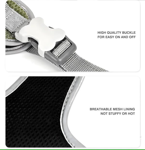 Dog Harness – Adjustable Pet Vest with Easy Control Handle for Outdoor Adventures S Grey