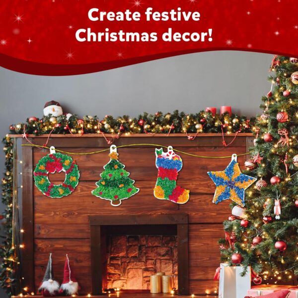 Skillmatics Poke-in Art - Christmas Decor, Mess-Free Art for Kids, DIY Craft Kits, Creative Activity, Fine Motor Skills, Gifts for Ages 4, 5, 6, 7, 8, 9, 10, 11, 12