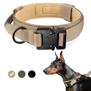 FYA Tactical Dog Collar (M, Brown Collar)