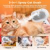 81DXOIRLCIL._SL1500_.jpg Pet Steam Brush for Dogs & Cats | Self-Cleaning Grooming Comb with Water Spray, Anti-Static, Massage Bristles | Portable Pet Hair Remover for Long & Short Fur (Multicolor)