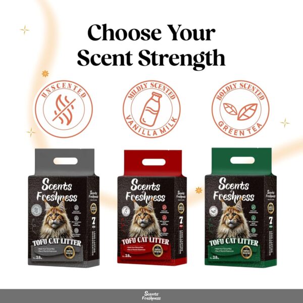 BarkButler x Scents of Freshness: Premium Grade Tofu Cat Litter 7.3L – Bio-Enzymatic Odour Control, Flushable Cat Litter – Unscented