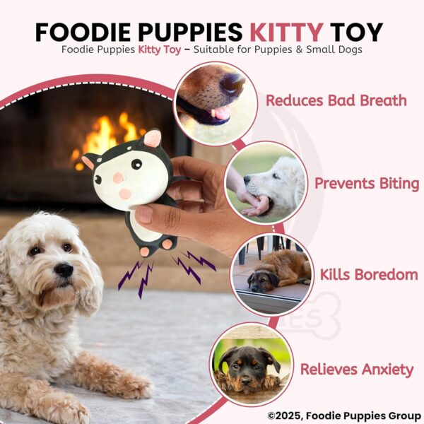 81FIZHvnmAL._SL1500_.jpg Foodie Puppies Natural Latex Rubber Squeaky Black & White Puppy Toy | Suitable for Small Dogs (0-10kgs) | Animal Design, Fetch & Chew Safe Play Toy