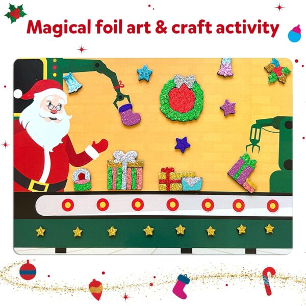 Skillmatics Foil Fun – Mess-Free Holiday Art & Craft Kit for Kids, DIY Creative Activity, Travel Game, Christmas Gift for Boys & Girls Ages 4, 5, 6, 7, 8, 9