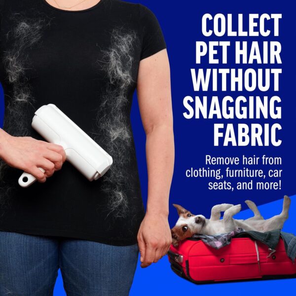 81GmSqhAkEL._SL1500_.jpg Portable Pet Hair Remover Roller for Dogs & Cats – Reusable Fur Remover Brush for Furniture, Clothes, Sofas, Car Seats & Beds | Easy-to-Clean, Eco-Friendly, No Sticky Tapes Needed (Roller)