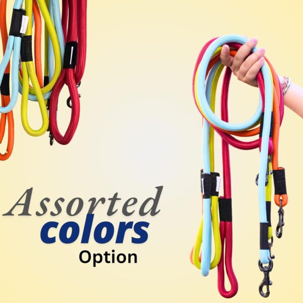 x Indian Hound 15mm Heavy Duty Nylon Rope Dog Cord Leash with Strong Hook for Walking, Running, Training of Small Medium Large Dogs (5ft Long, L, Peacock Blue)