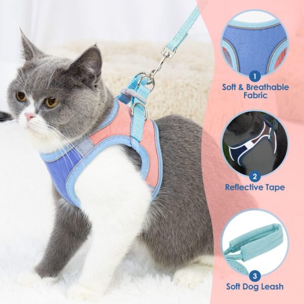 81Hg4P5bTmL._SL1500_.jpg Furco Cat Harness Adjustable Comfortfit – Safety Reflective Strip, Lightweight, Breathable, and Secure Harness with Quick-Release Buckle for Maximum Safety and Comfort, for Cats & Small Dogs (L)