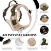 FYA Dog Harness with 1.5M Leash Set,No-Pull Reflective Pet Vest Harness, Adjustable Waterproof Oxford Fabric Dog Vest with Handle,Easy Control for Medium Large Dogs